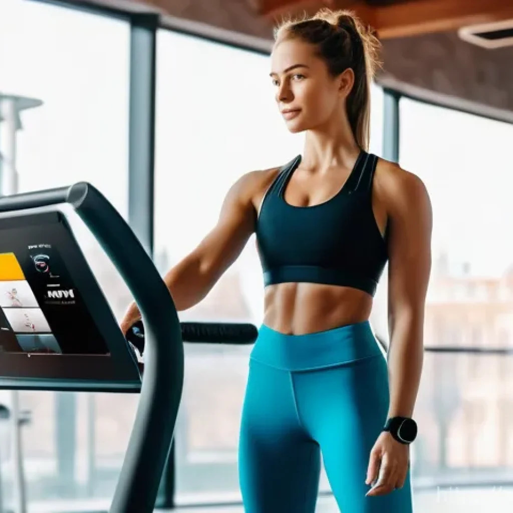 피트니스 경영사로서 새로운 사업 아이디어 - A vibrant scene capturing personalized fitness in action. In a modern, minimalist home gym in a Russ...